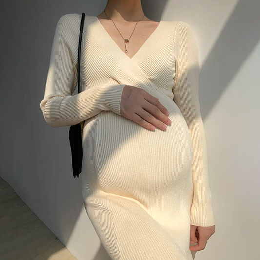 Bodycon Mesh Maternity Dress